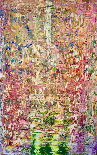 Ref No: 44	Still Water	Acrylic	Stretched Canvas	30 x 20	£1150
This picture touches on the wonderfully complex works of Larry Poons. The variety of his pictures is phenomenal with enormous complexity of colour balance and mix. To be admired and emulated (in my dreams).